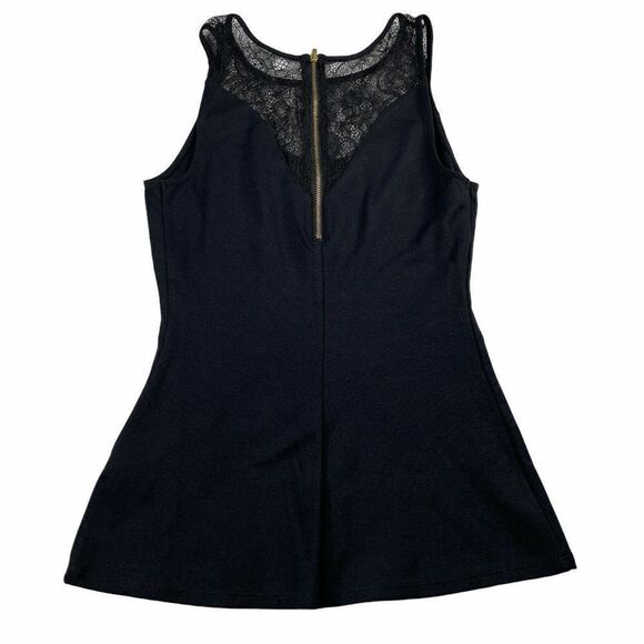 Express High Neck Lace Yoke Zip Back Tank Womens S - Picture 2 of 5